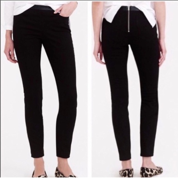 J.Crew Women’s Dannie Pants Black Stretch Skinny Ankle Zip Back Size 2 Mid-Rise - Picture 1 of 7
